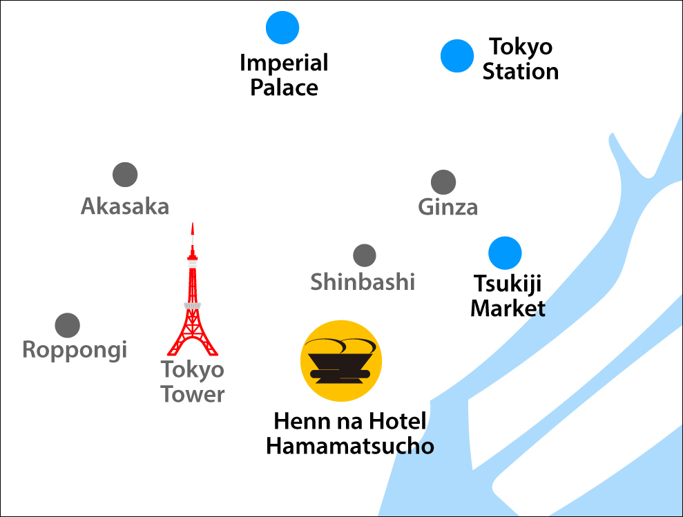 Hen na Hotel Hamamatsucho map