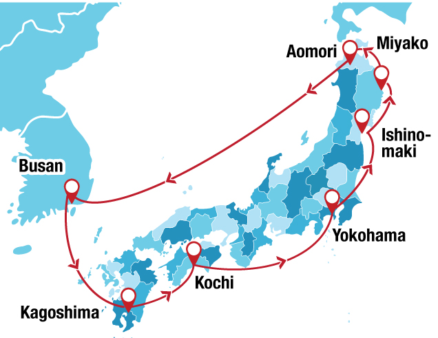 Reggae Cruise 6 day tour route map