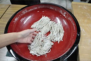 Soba making in Nagano