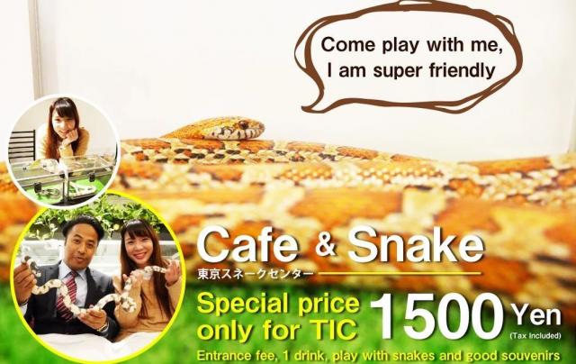 <small>Snake Cafe in Tokyo</small>