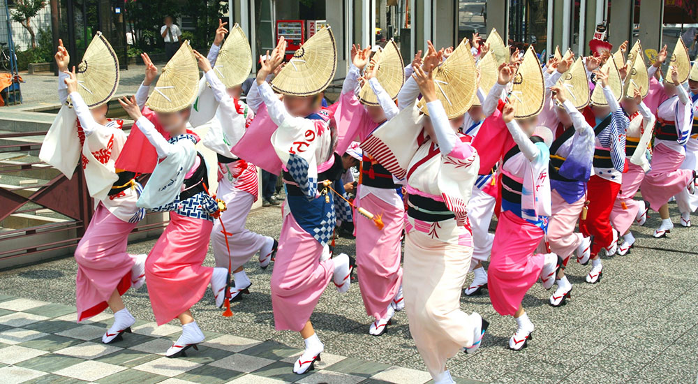 Awa Dance, or Awaodori is famous throughout the country