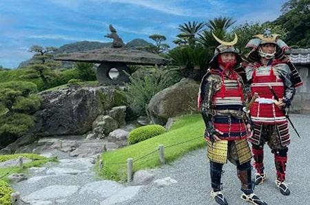 Samurai Armor Wearing Experience in Senganen Kagoshima!